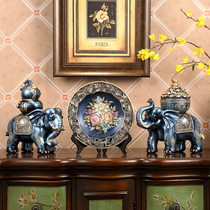Housewarming wedding gifts home decorations Lucky Elephant Ornaments Feng Shui elephant a pair of baby elephant wine cabinet porch