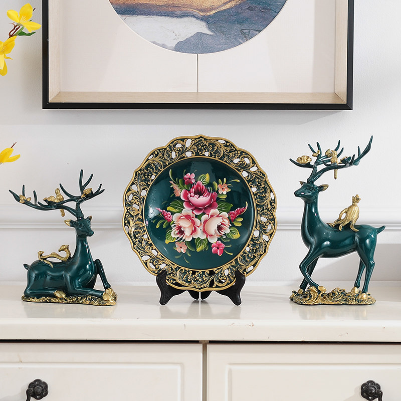 TV Cabinet Swing Pieces Deer Light Lavish Craft Gifts Swing Accessories American Home Soft-style Furnishing Living-room Eu Style Adornment Wedding Gifts