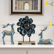 Chucai deer living room wine cabinet wine rack decoration decoration home creative European TV cabinet New House housewarming gift porch