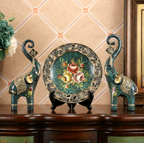 European-style elephant ornaments to move to a new home gift living room porch wine cabinet decorations opening wedding gifts