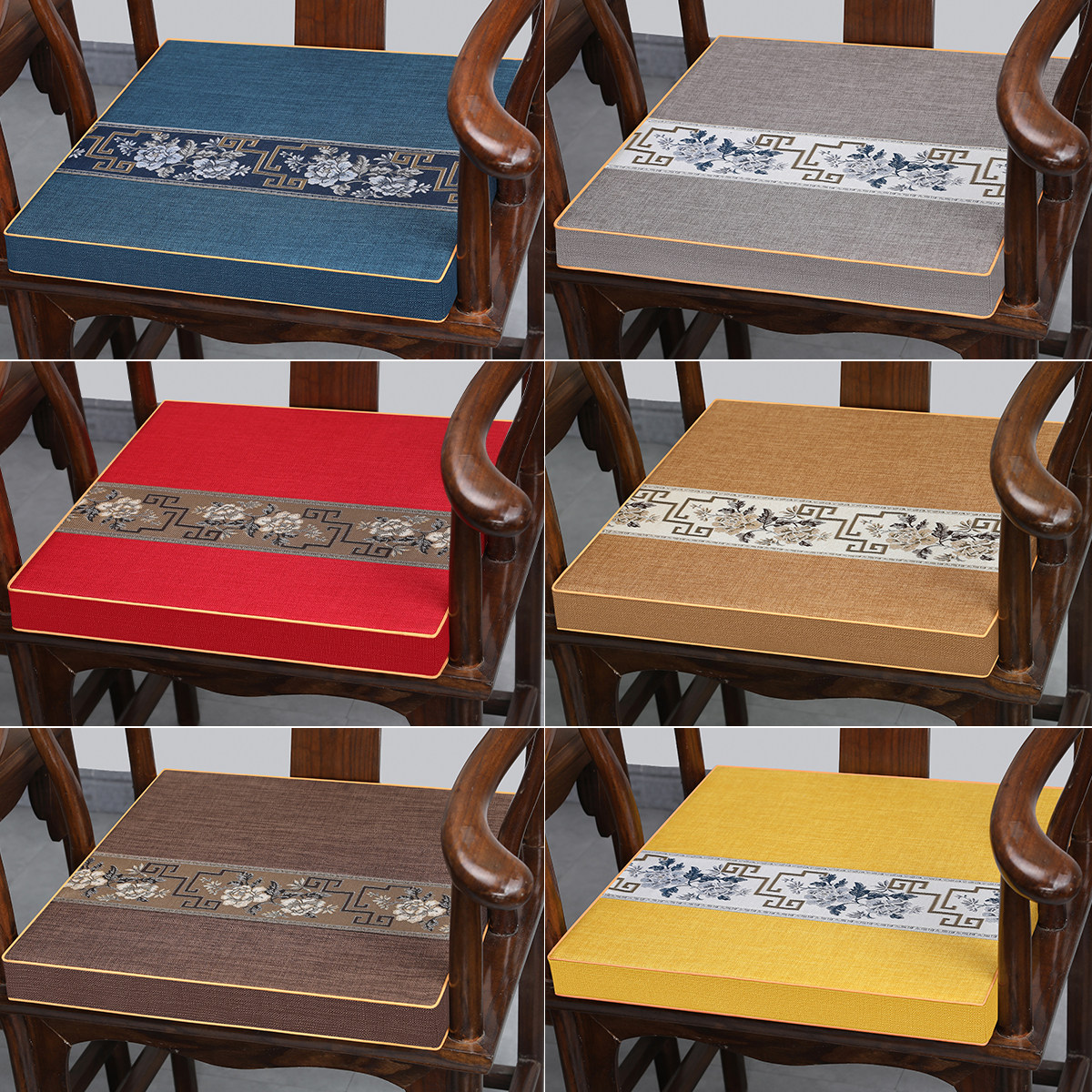 Chinese Red Wood Chair Cushion Too CHAIR CIRCLE CHAIR SOLID WOOD SOFA OFFICIAL HAT TEA CHAIR CUSHION LATEX SEAT CUSHION CHAIR CUSHION CUSTOMIZED