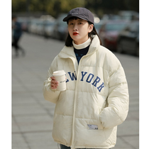 American Tide Card Standout Cotton Clothes Women Winter Couple Bread Clothes Bf Han Edition 100 Hitch Student Thickened Casual Jacket Man