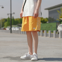 Shorts womens loose bf wind casual straight tube wide leg neutral sweatpants Elastic waist student high waist five-point pants thin tide