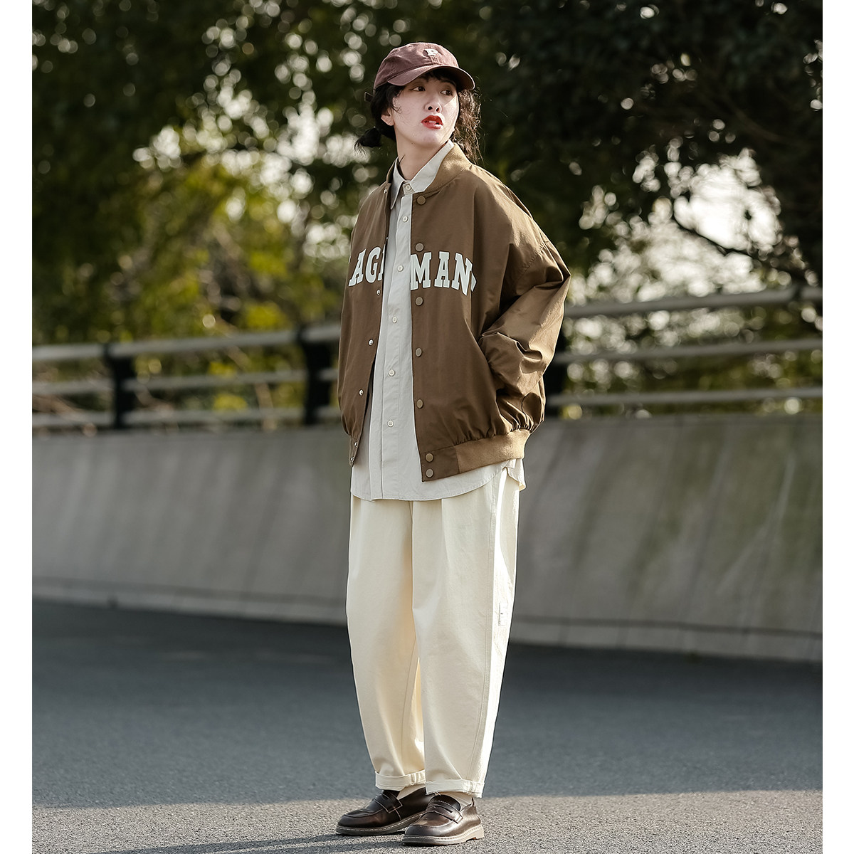 Retro Base Style Baseball Suit Jacket Male And Female Tide Relaxation Spring Autumn Day Department Student Mistress Neutral Handsome jacket