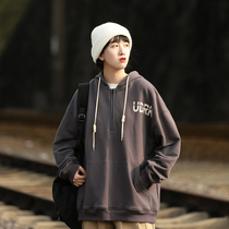 Design sense Little crowdspring autumn Lianhood Cap Inserts bag Half-open collar Acropolis Womens Day Department Korean version College Wind lovers Sport jacket