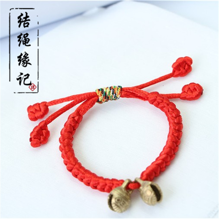 Baby Baby Baby Tránh ác Tiger Vòng đeo tay Chuông Chuông Handmade Red Rope Evil Vòng đeo tay Vòng tay Quà tặng - Vòng chân vòng đeo chân