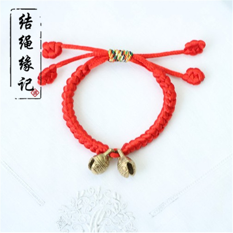 Baby Baby Baby Tránh ác Tiger Vòng đeo tay Chuông Chuông Handmade Red Rope Evil Vòng đeo tay Vòng tay Quà tặng - Vòng chân vòng đeo chân