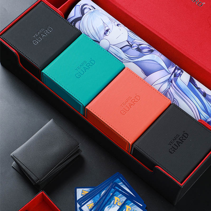 Yu-Gi-Oh! Ptcg Small Card Box, Card Storage Box, Card Deck Mat, Large Capacity Magic: the Gathering Card Box