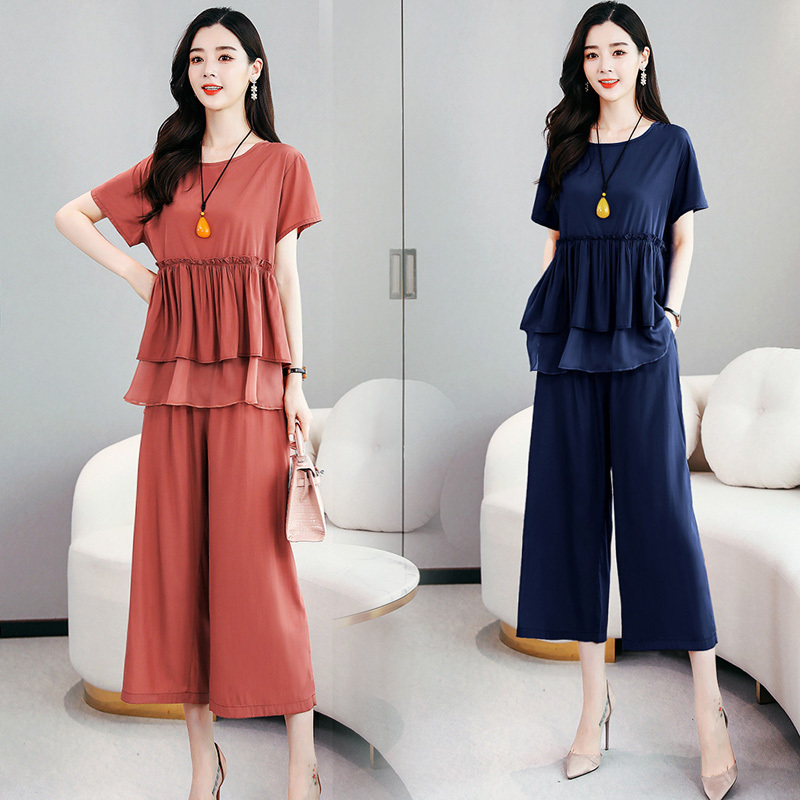 Shenyidu 2023 Summer New Women's Two-Piece Set Spring and Summer Fashionable and Elegant Top and Pants Set 0219