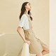 White French mid-length shirt skirt femininity elegant slim waist skirt summer new five-quarter-sleeved dress