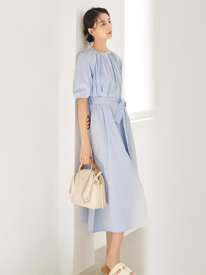 Dialogue French Temperament Hemdkleid Damen 2025 Sommer neue erste Liebe sanfter Wind Taille langer Rock