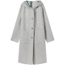 (Same as Du Juan) Dialogue Retro Plaid Hooded Wool Coat Womens Winter New British Style Warm Jacket