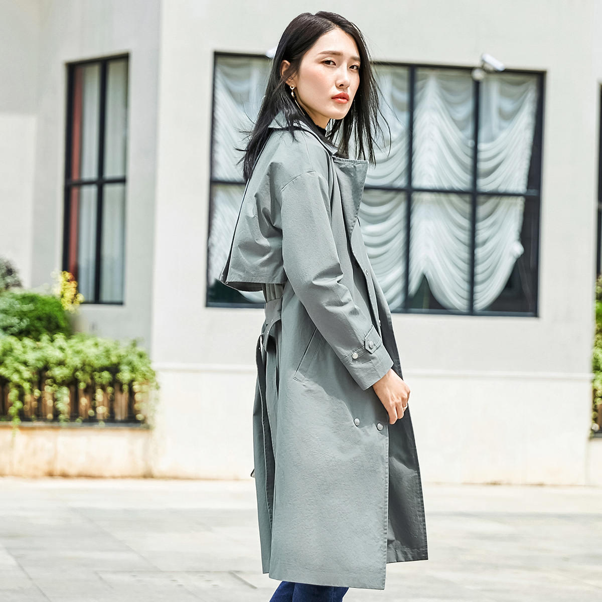 Trench pour femme en Coton - Ref 3226675 Image 3