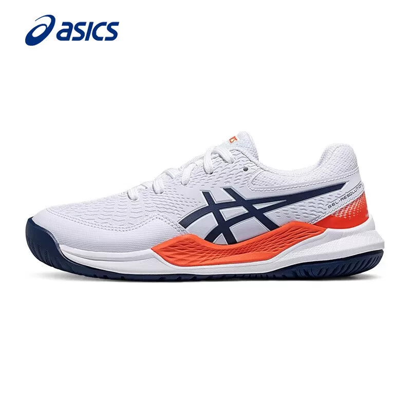 ASICS men's shoes youth tennis shoes GEL-RESOLUTION 9 GS cushioning women's sports shoes