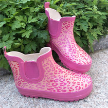Child Rain Shoes Low Help Rain Boots Girl Cute Pink BAO WeN Anti Slip Rain Shoes Baby Kid Waterproof Shoes