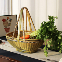 Boutique Bamboo woven basket Handbasket Buy food containing basket Bamboo Woven Basket Water Fruit Basket Bamboo Basket Bamboo Basket