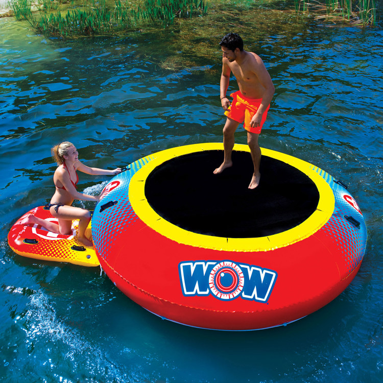 American import WOW water inflatable trampoline water sofa air cushion water inflatable drag laps 2 people