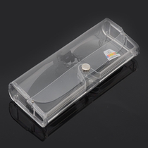 Korean glasses case portable plastic transparent clip glasses case ultra-light ultra-thin anti-pressure glasses case