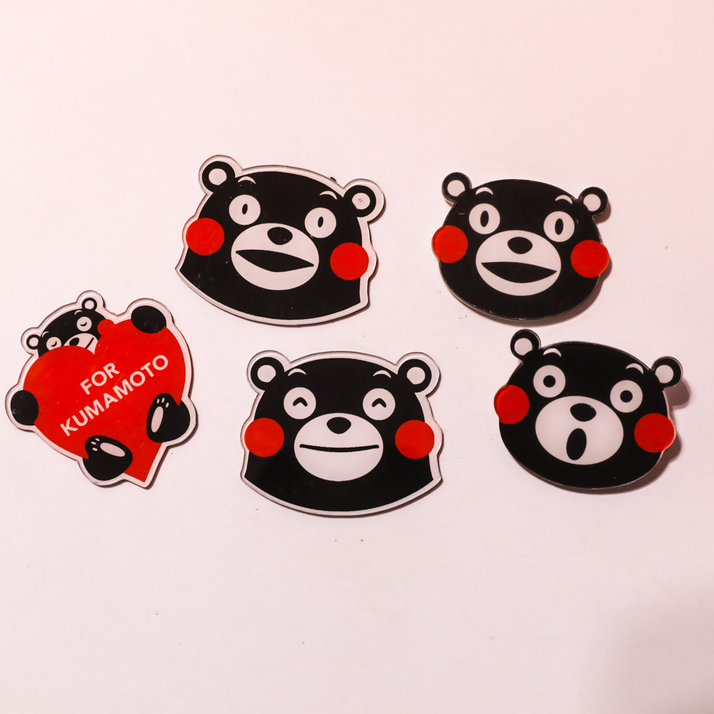 Nhật Bản Harajuku ulzzang Phiên bản Hàn Quốc của phim hoạt hình chị em mềm mại biểu tượng gấu Kumamoto biểu tượng trâm lớn gấu đen huy hiệu phụ kiện cài áo sơ mi nữ