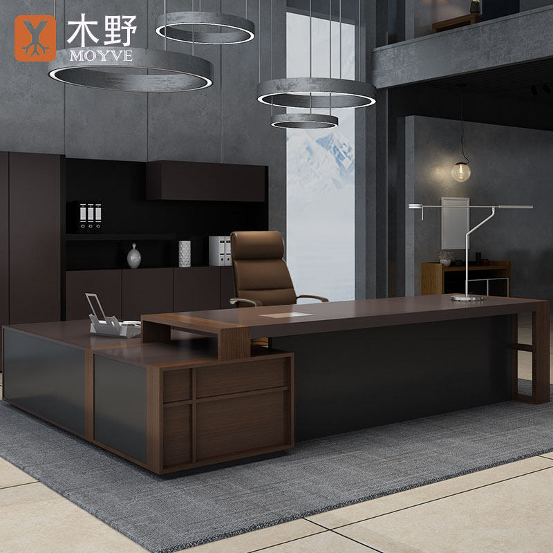 President boss table simple modern new furniture chairman office computer desk and chair combination general manager executive desk