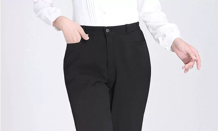 Quần áo bảo hộ lao động eo thon quần dài quần dài quần nữ phỏng vấn quần tây quần công sở cỡ lớn váy thẳng