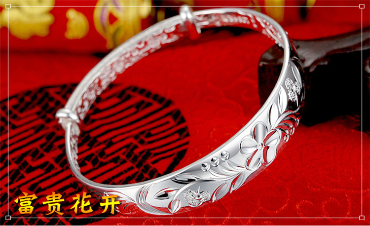 Chính hãng bạc vòng đeo tay 999 sterling bạc vòng đeo tay nữ gửi mẹ để gửi bạn gái mở bạc vòng tay sinh viên đơn giản hoang dã