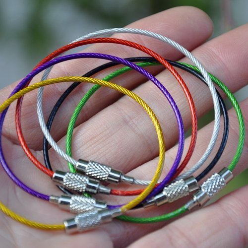 New high quality stainless steel wire ring key chain key ring key ring tag buckle creative key chain