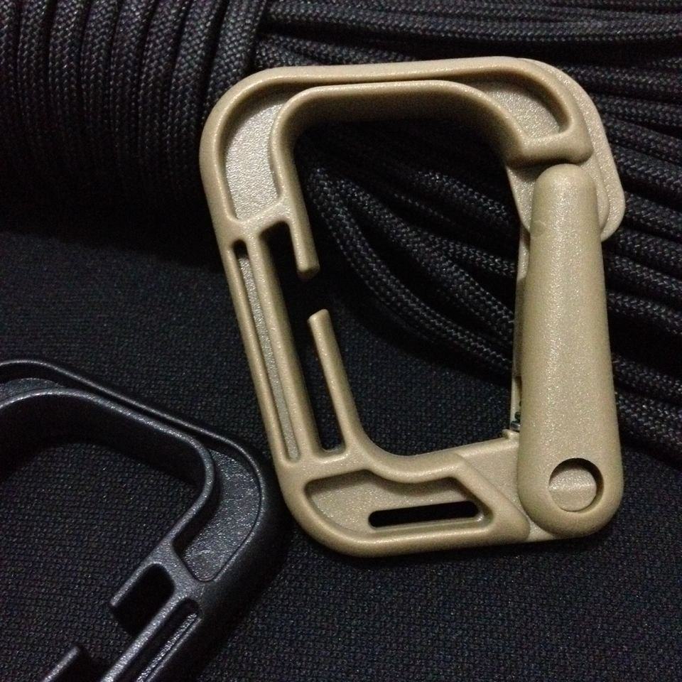 Foreign Trade Goods Source Mouth Type Buckle Square Buttoned Plastic Steel Material Outdoor Items Mountaineering Buckle Tactical Hanging