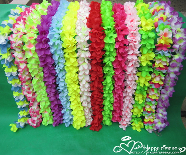 Hawaiian Garlands Games Flower rope Skipping rope Dance chorus Garlands Wedding car decoration Elastic multi-purpose garlands