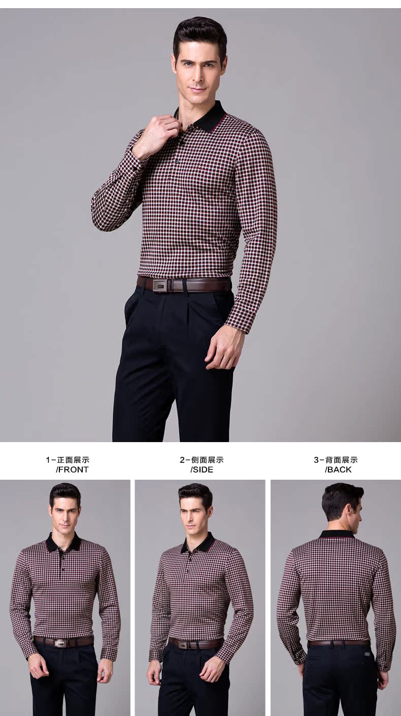 Ya Tao POLO áo sơ mi nam cotton dài tay Paul kinh doanh giản dị áo thun cotton nam màu sắc phù hợp với áo sơ mi lưới mùa thu polo trắng