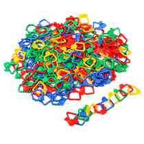 Finger fine animal buckle chain link buckle plastic building block necklace toy desktop childrens movement training