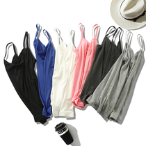 Summerdale small vest wild base shirt womens vest small suspender round neck large size black slim outer wear double U