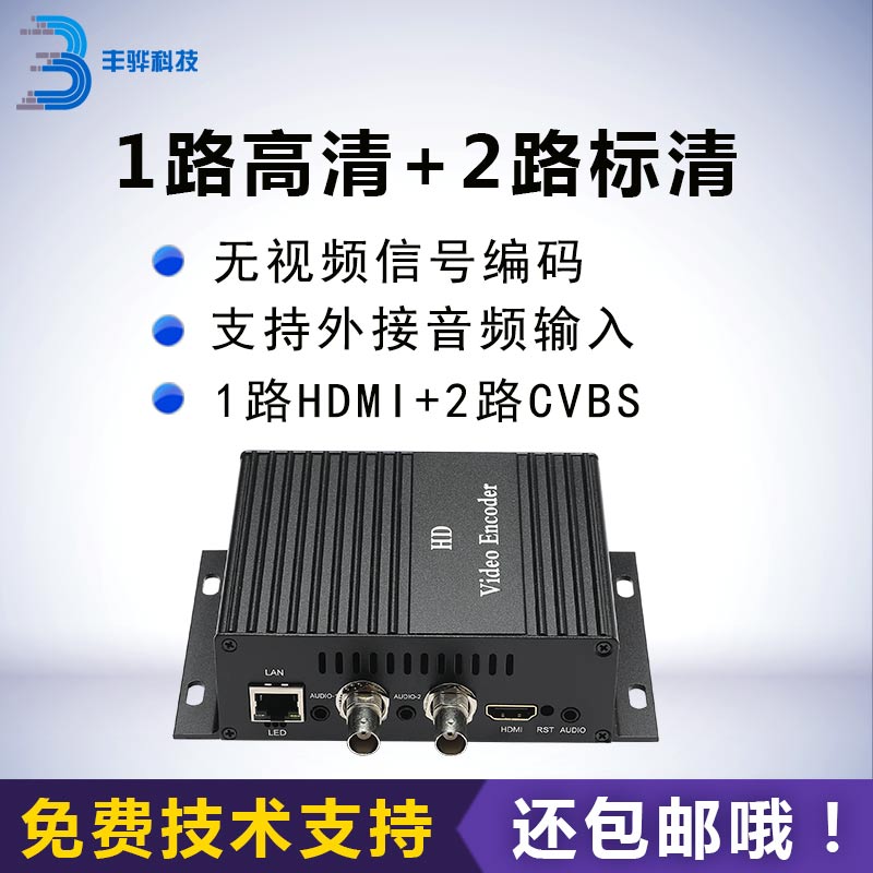 Fenghua F312 1CH HDMI 2CH CVBS High SD Video encoder AHD analog to Network Digital BNC