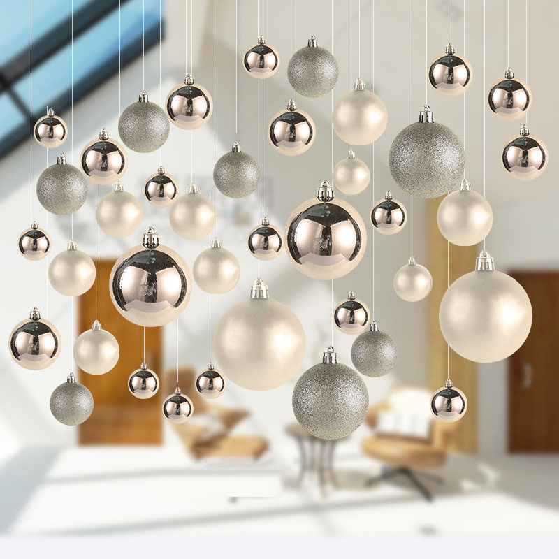 Christmas decorations romantic hanging pocket shopping mall window suspension ceiling hotel festival decorated bright electroplating sling ball