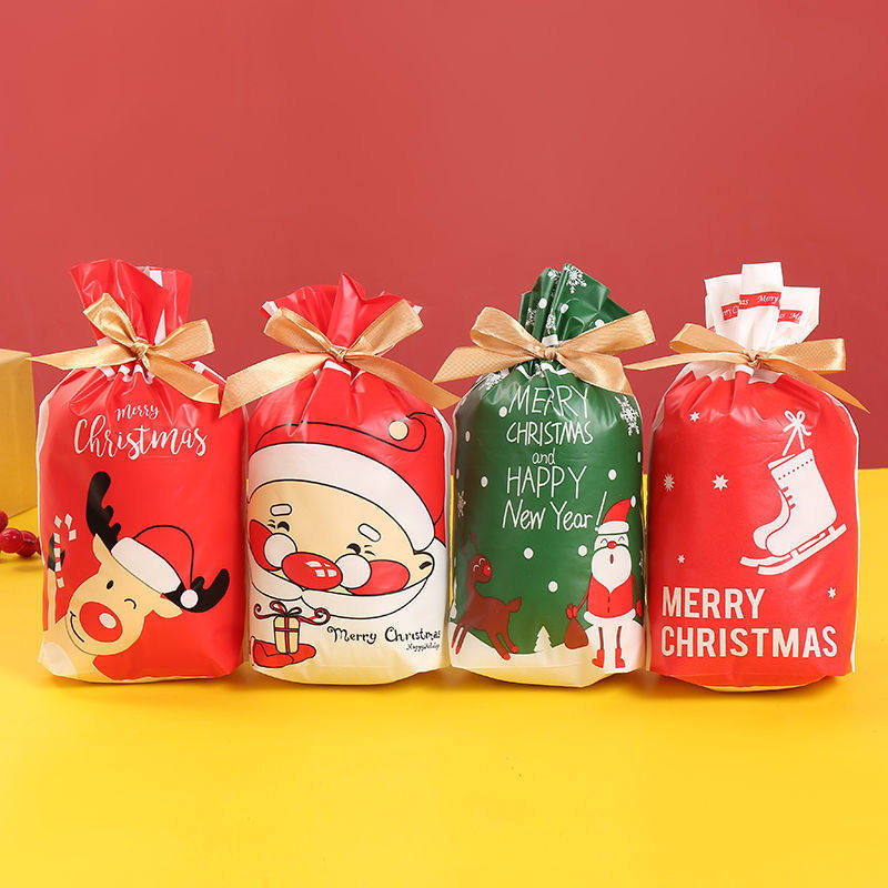 Christmas gift bag gift food packaging bag lovely self-sealed bag food grade snow paste packaging printing old man