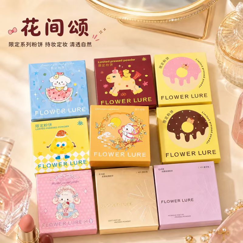 Flower Song Powder Cake Strawberry Bobo Spring Limited Edition Cheese Girl Setting Powder Touch-Up Loose Powder for Dry/Oily Skin Authentic 7.2g Flower Song Powder Cake Strawberry Bobo Spring Limited Edition Cheese Girl Setting Powder Touch-Up Loose Powder for Dry/Oily Skin Authentic 7.2g