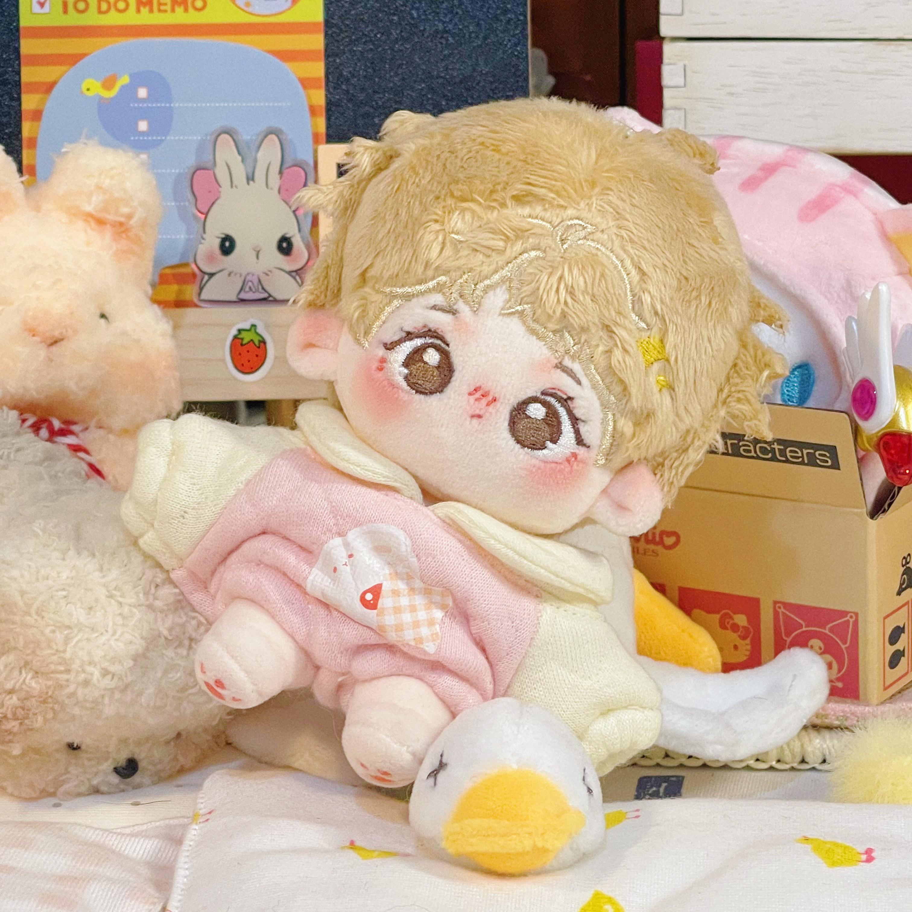 棉花娃娃/毛绒玩具娃衣 芝士泡泡奶泡吐司娃衣宝宝服原创20cm棉花娃娃无属性可爱软萌娃衣