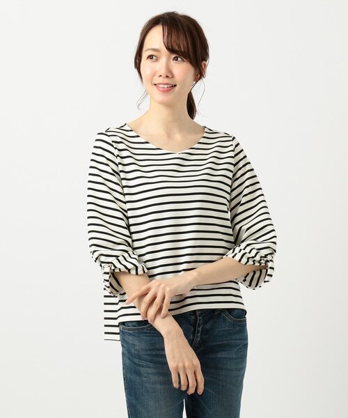 Fange Foreign Trade Daily Order Women's Classic Striped Fashion Three-quarter Sleeve T-Shirt