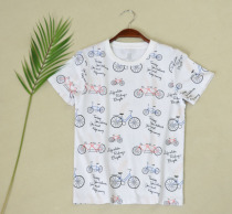 Fange Childrens Clothing Daily Single Boys and Girls Cotton UV Discoloration Shadow Short-sleeved T-shirt Parent-child Models