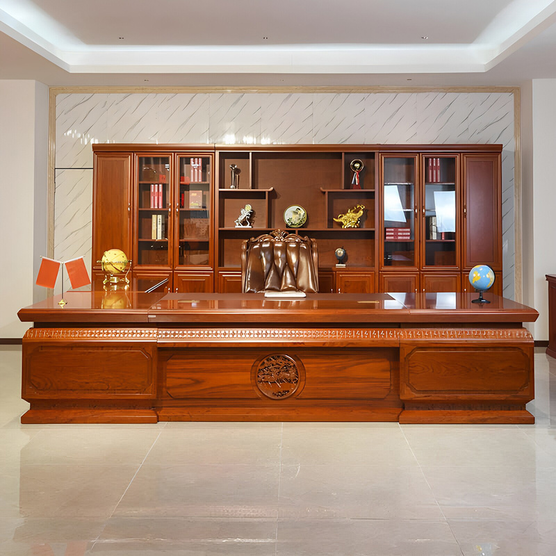 Decal Pear Wood Leather Chairman General Manager Office Boss Desk Ceo Desk Executive Desk Manager Office Desk and Chair Decal Pear Wood Leather Chairman General Manager Office Boss Desk Ceo Desk Executive Desk Manager Office Desk and Chair