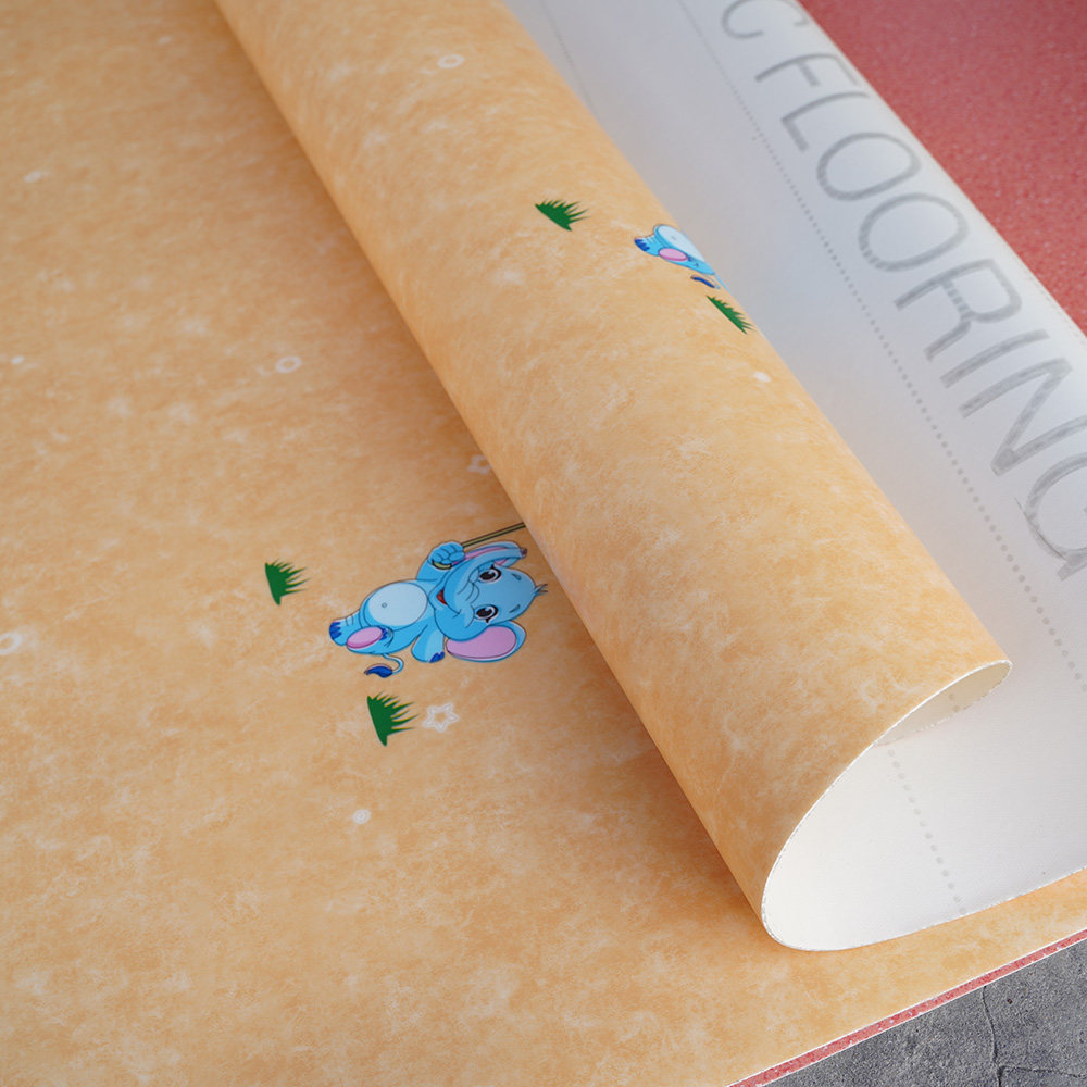 Kindergarten Plastic Floor Commercial Pvc Flooring Sticker Cartoon Pure Color School Young Children Special Floor Board Leather Environmental Protection