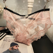 Vimi Jiangnan sexy temptation lace low waist underwear women's thin mesh hollow perspective temptation briefs