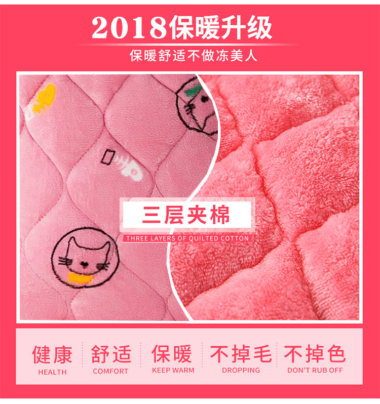 Bộ đồ ngủ của phụ nữ mùa đông dày ba lớp Bộ đồ ngủ bằng vải flannel nhung san hô có thể được mặc bên ngoài áo khoác cotton cỡ lớn đồ ngủ ấm pijama nam