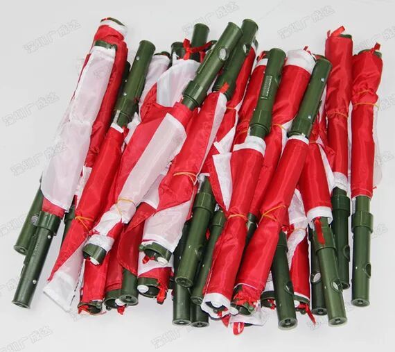 Multifunctional red and white signal hand flag