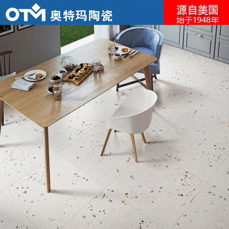 Otmavia Body Color Waterpolished Stone Tiles Anti-Slip Living-room Floor Tiles 600x600 Nordic Make-up Room Wall Brick