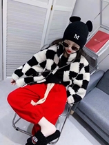 South Korean girls autumn and winter sweater 2021 new trendy autumn clothing plaid jacket CUHK Tong Chaufan Warm Jacket