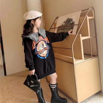 Korean childrens clothing custom girls  suit autumn 2020 new middle and large childrens Western style sweater leggings net red two-piece set