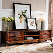 Meng Han Kapa American living room TV cabinet small apartment 2 meters solid wood TV cabinet American light luxury TV cabinet