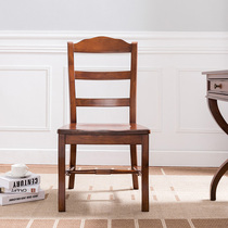 Meng Hanmei simple solid wood dining chair Catalpa small book chair American solid wood chair American solid wood childrens book chair