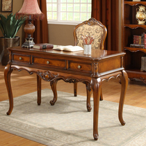 Meng Hanmei style solid wood desk computer desk American 1 2 meters 1 4 meters desk American solid wood student desk